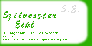 szilveszter eipl business card